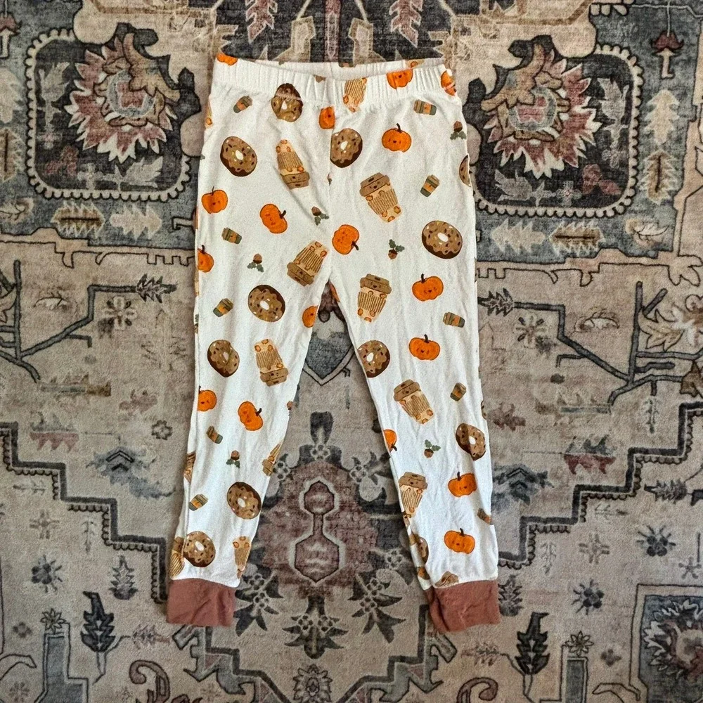 Little Sleepies 4T Bamboo Viscose Pajama Pants Set Alphabet Santa Pumpkin 3pc